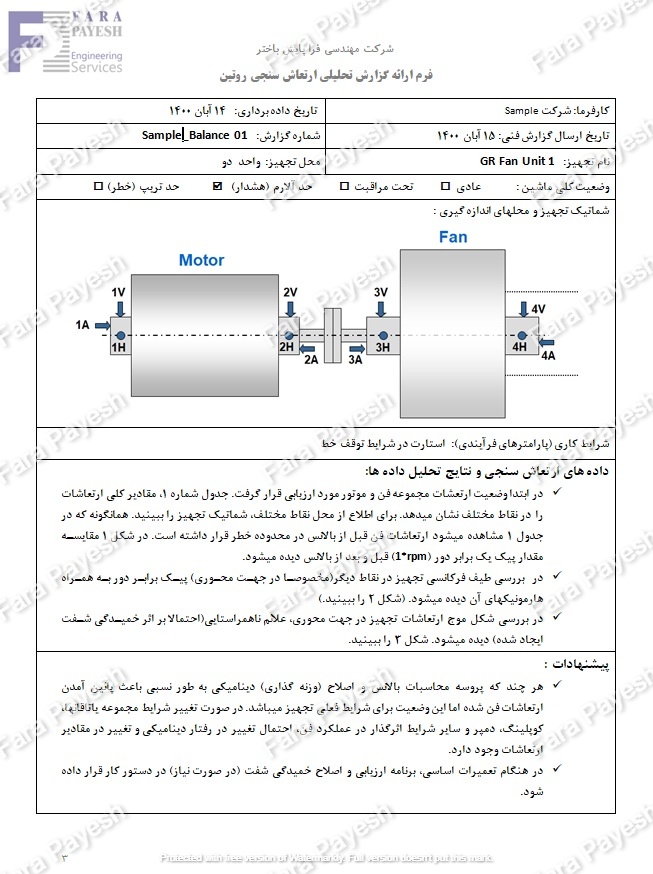 ریشه یابی ارتعاشات غیر مجاز